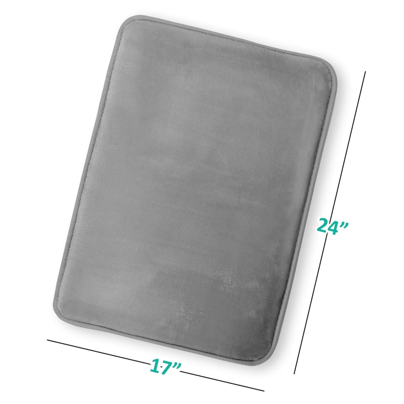 Clara Clark Ultra Soft Plush Bathroom Rug - Non-Slip, Velvet, Memory Foam Bath Mat - Set of 2