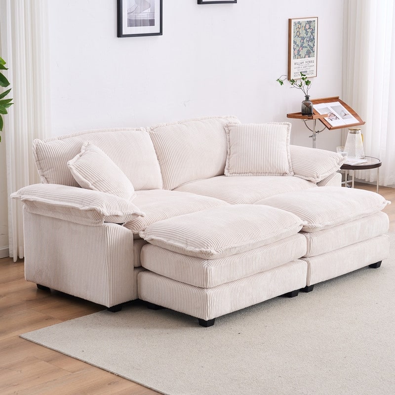 84.60" Corduroy 2 Seater Sofa