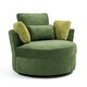preview thumbnail 133 of 198, 41" W Oversized Accent Barrel Swivel Chair with Moon Storage Ottoman
