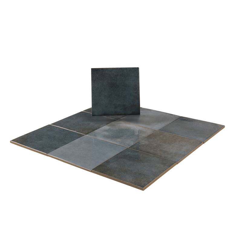 Zahara 6x6 Slate Blue Porcelain Zellige Square Wall and Floor Tile (5.38 sq ft/case) - 22 Pack