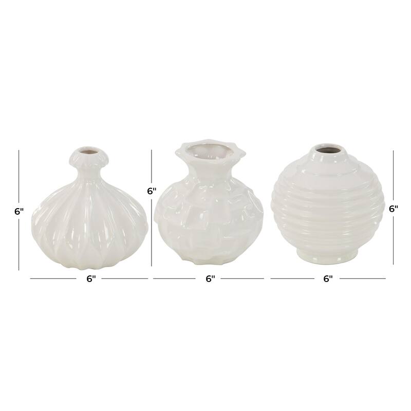 CosmoLiving by Cosmopolitan Metal Slim and Cone Geometric Vase with Handles (Set of 2) - Gold, Silver, Dark Gray, White, Black
