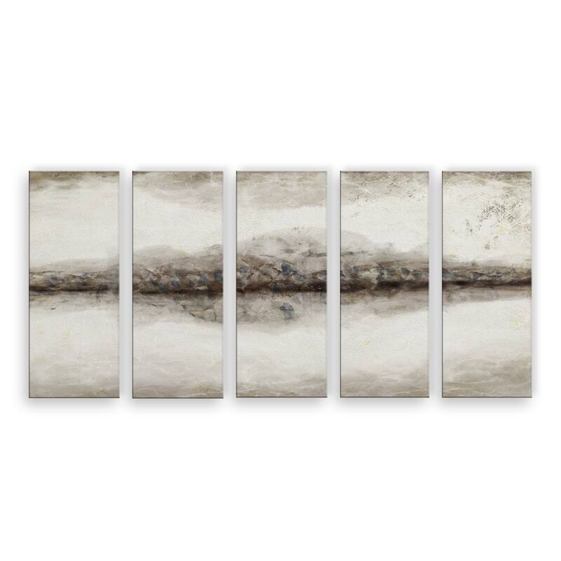 'Abstract Neutral CXLIII-II' 5-Piece Wrapped Canvas Wall Art Set by ChiChi Décor