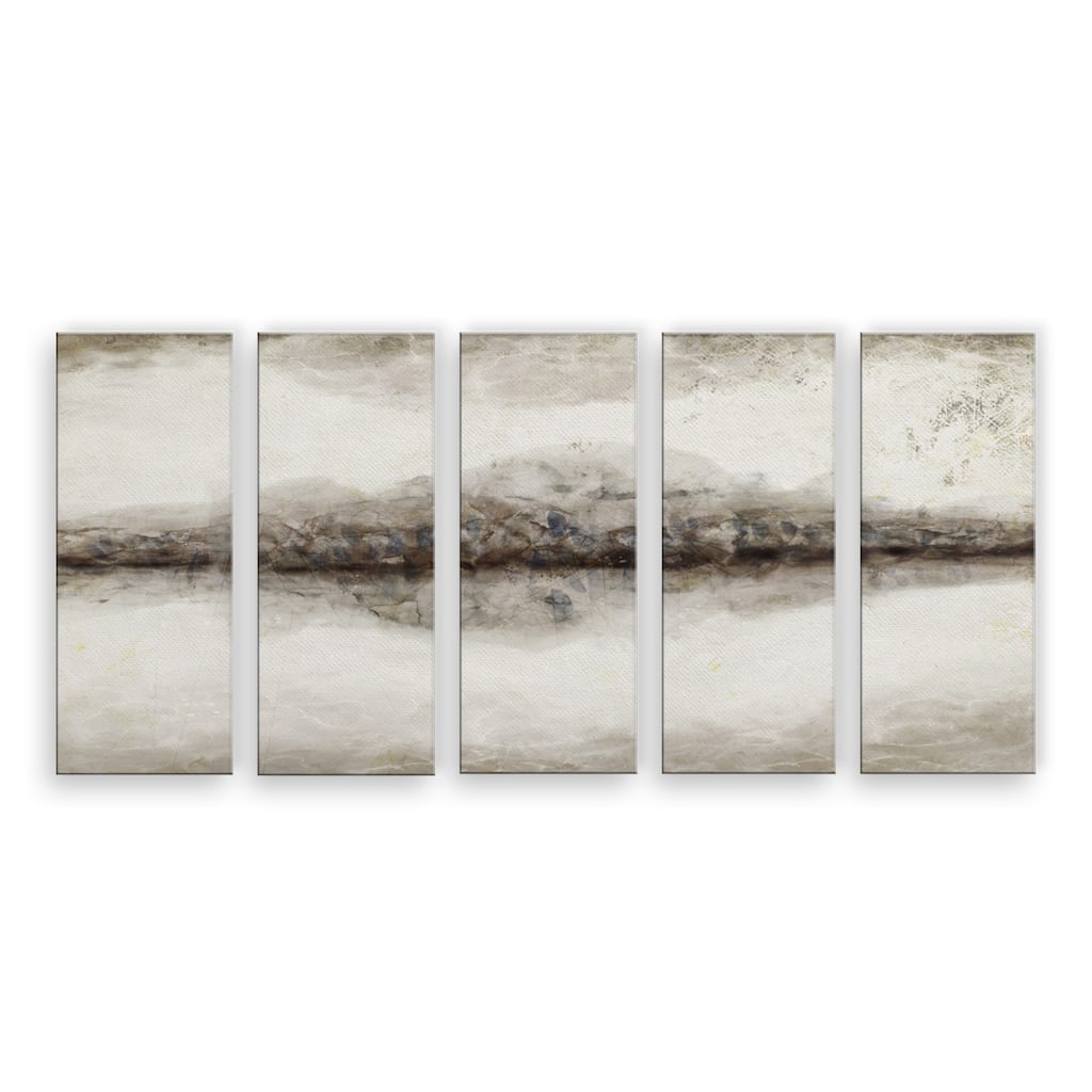 'Abstract Neutral CXLIII-II' 5-Piece Wrapped Canvas Wall Art Set by ChiChi Décor