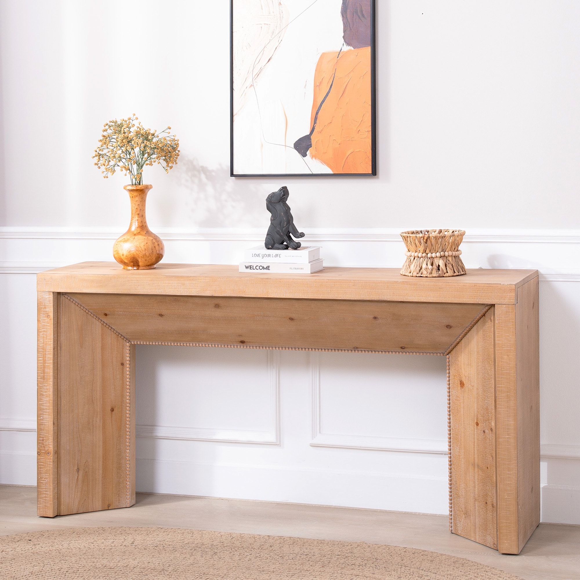 Modern Wood Console Table, Narrow Entryway Table, Hallway Sofa Table, Scratch-resistant Accent Table