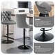 preview thumbnail 10 of 10, Velvet Adjustable Swivel Counter Height Barstools Set of 2