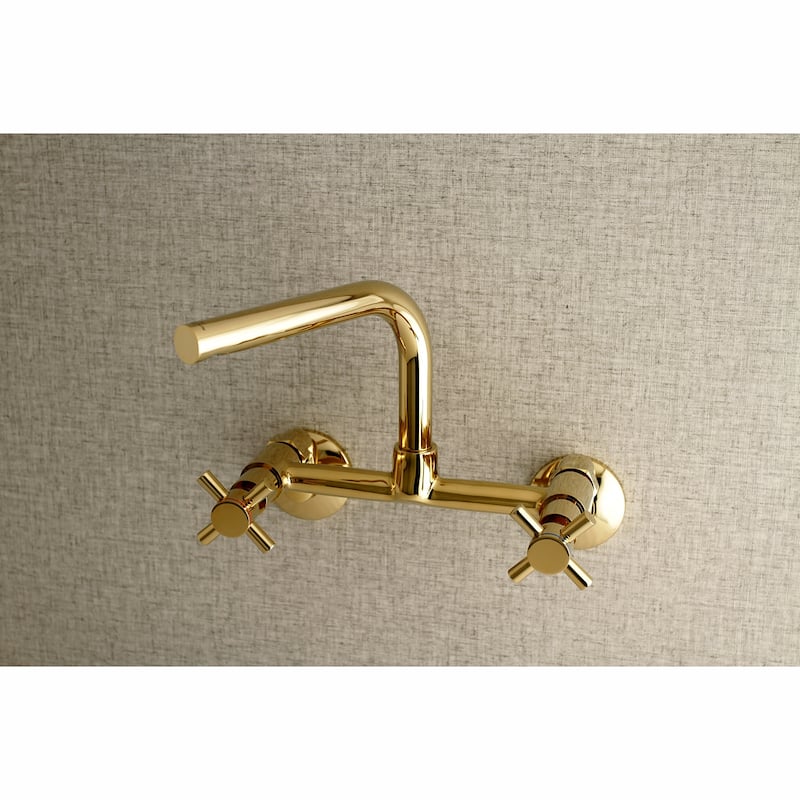 Kingston Brass Concord 8 in. Adjustable Center Wall Mount Kitchen Faucet