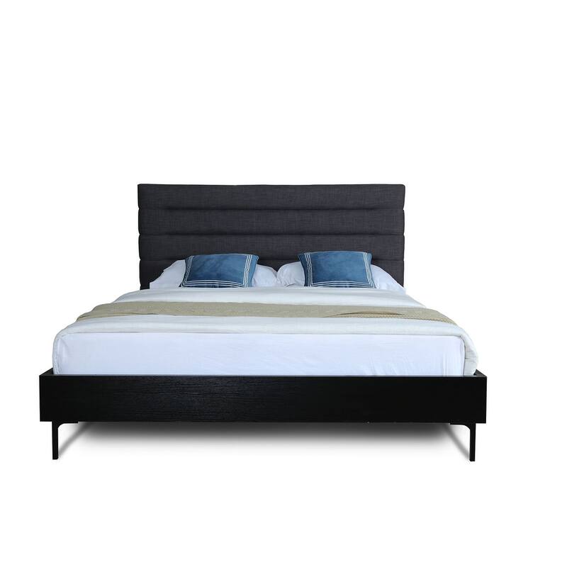 Manhattan Comfort Upholstered Mid Century Schwamm Full-Size Bed