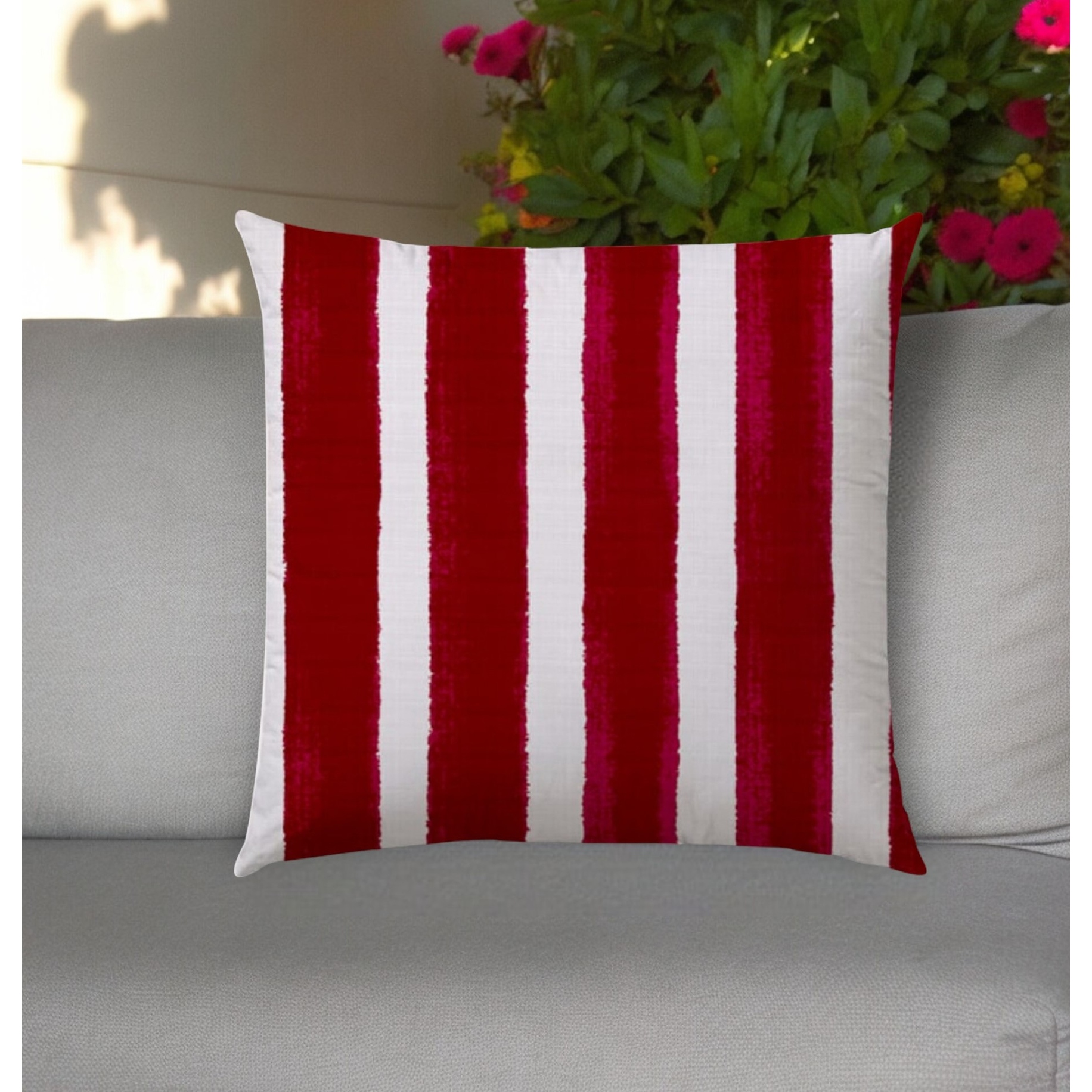 Striped outdoor throw pillows on sale
