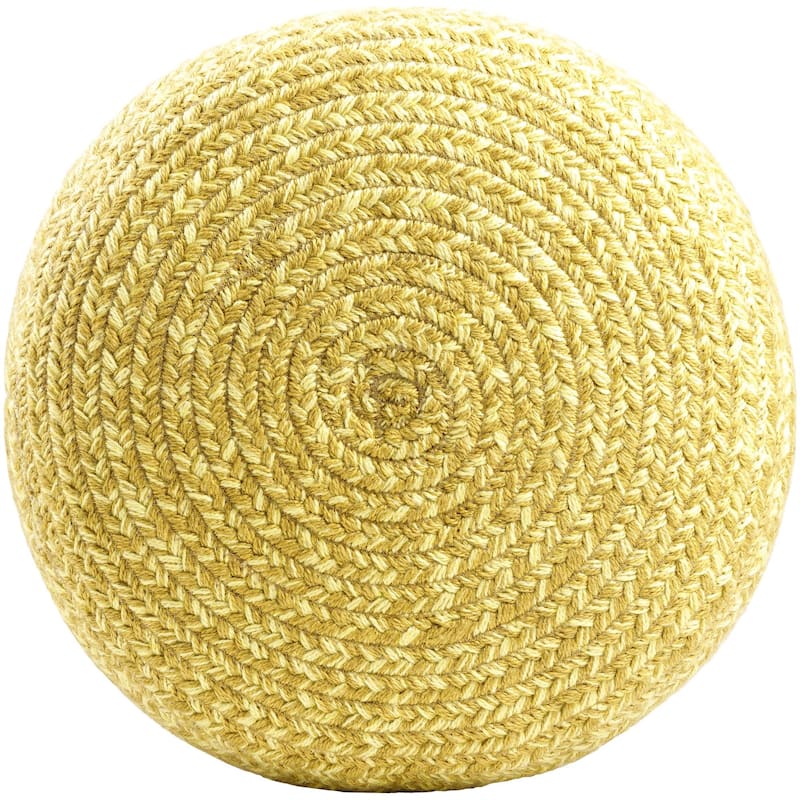 Livabliss Entwined Modern & Contemporary Solid Color Pouf