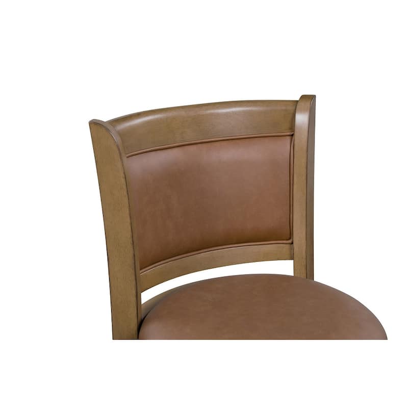 Augusta Wood Upholstered Swivel Counter Barstool