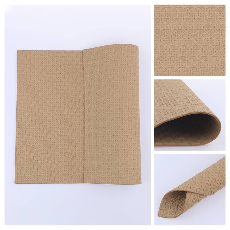 Placemats Set of 6 Woven Placemats for Dining Table Decor Indoor Outdoor Kitchen Table Mat - 17*12in - Khaki