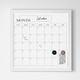 preview thumbnail 14 of 34, Martha Stewart Dry Erase Magnetic Monthly Calendar and with Woodgrain Frame