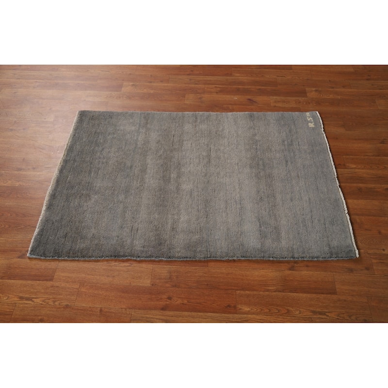 Hand Knotted Oriental 100% Wool Carpet Modern Modern Multi-Colored Gabbeh Area Rug - 4' 0'' X 2' 8''