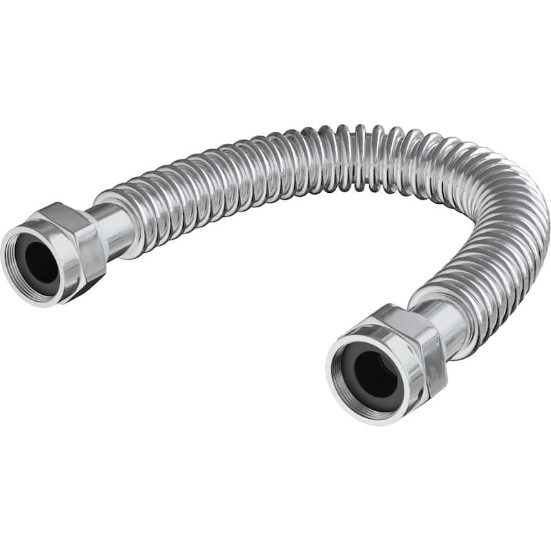 PROFLO 1 FIP 18" Stainless Steel COR Water Heater Connector - Black