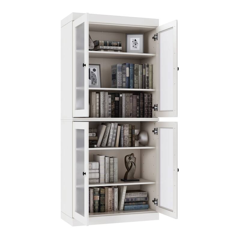 100% Solid Wood 6-Shelf Bookcase with Optional Doors by Palace Imports