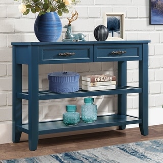 42 inch console shop table with drawers