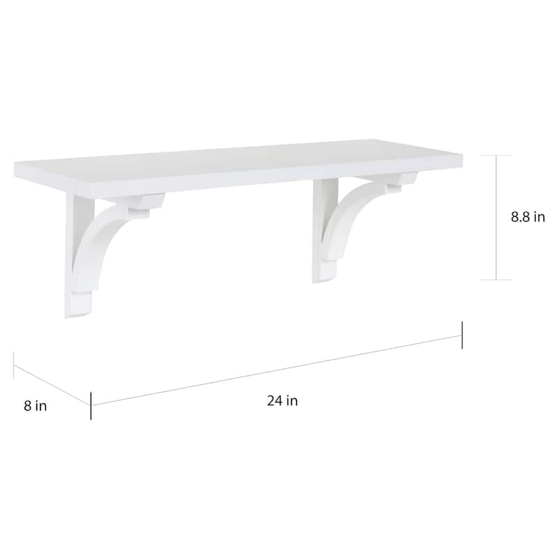 Kate and Laurel Corblynd Traditional Wood Wall Shelf