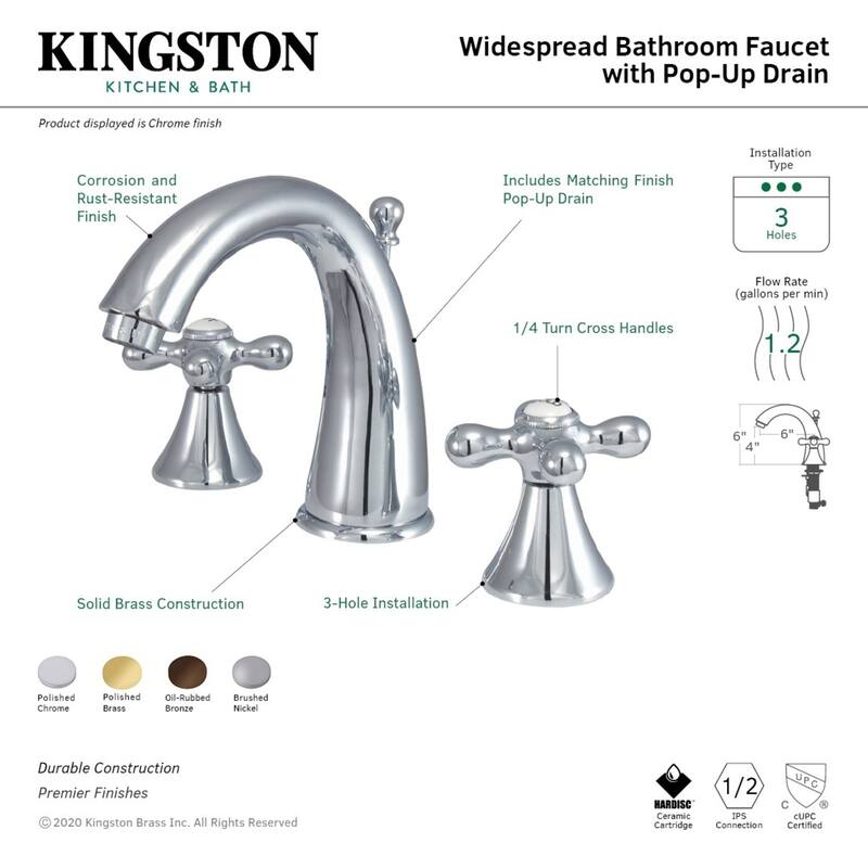 Kingston Brass Naples 8 in. Widespread Bathroom Faucet