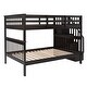 preview thumbnail 5 of 35, Modern Style Wood Bunk Bed with Guardrials, Maximized Storage Space, Safe Staircase