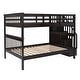preview thumbnail 42 of 67, Stairway Wooden Bunk Bed with Storage Staircase and Guard Rail, for Bedroom, Dorm, Convertible into 2 Beds