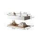 preview thumbnail 11 of 16, GDFStudio - Lede 30" Bathroom Vanity with Acrylic Integrated Basin, Striped Shelves Layer & Woodgrain Finish, WITHOUT Faucet