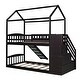 preview thumbnail 7 of 7, Designed with Safety Twin Over Twin Bunk Bed with 2-Drawers and Slide, House Bed with Slide