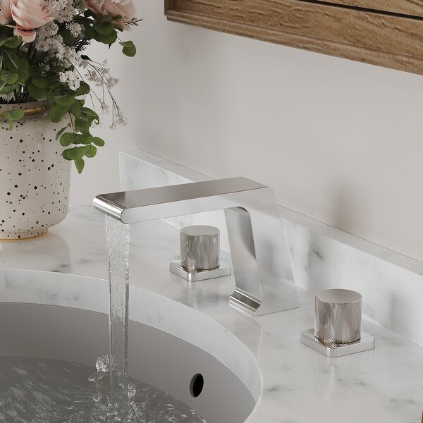 Widespread Bathroom Faucet, Double Handle 3 Hole Bathroom