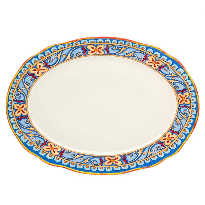 Euro Ceramica Duomo 18" Oval Platter - 1 Piece