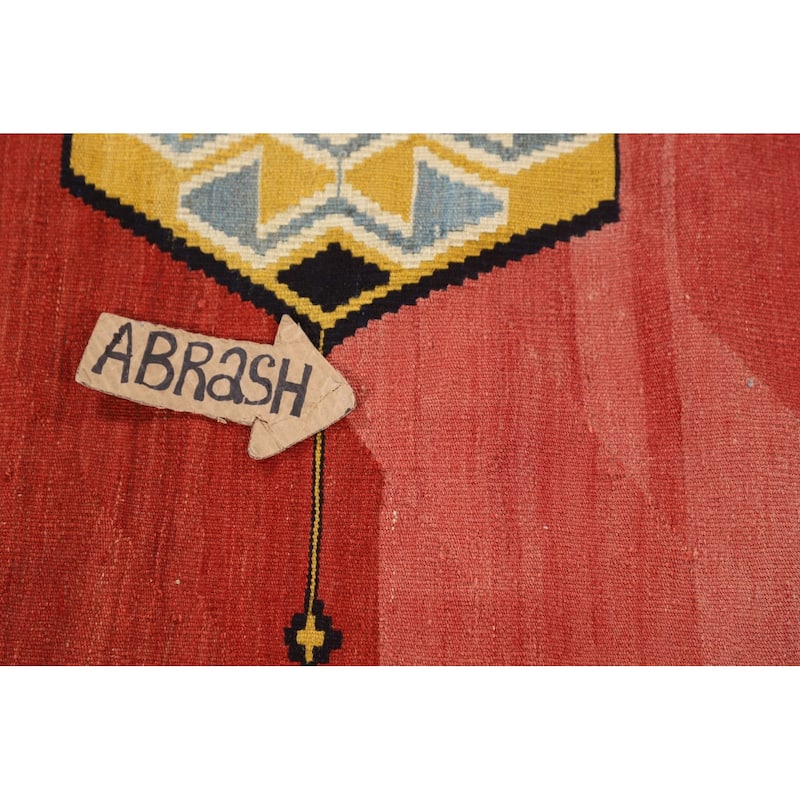 Kilim Qashqai Persian Vintage Rug Flatweave Tribal Wool Carpet - 5'5"x 8'1"