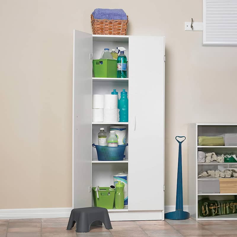 ClosetMaid 896700 12.5 x 24 x 59.5 Inch Adjustable 4 Shelf Pantry Cabinet, White - N/A