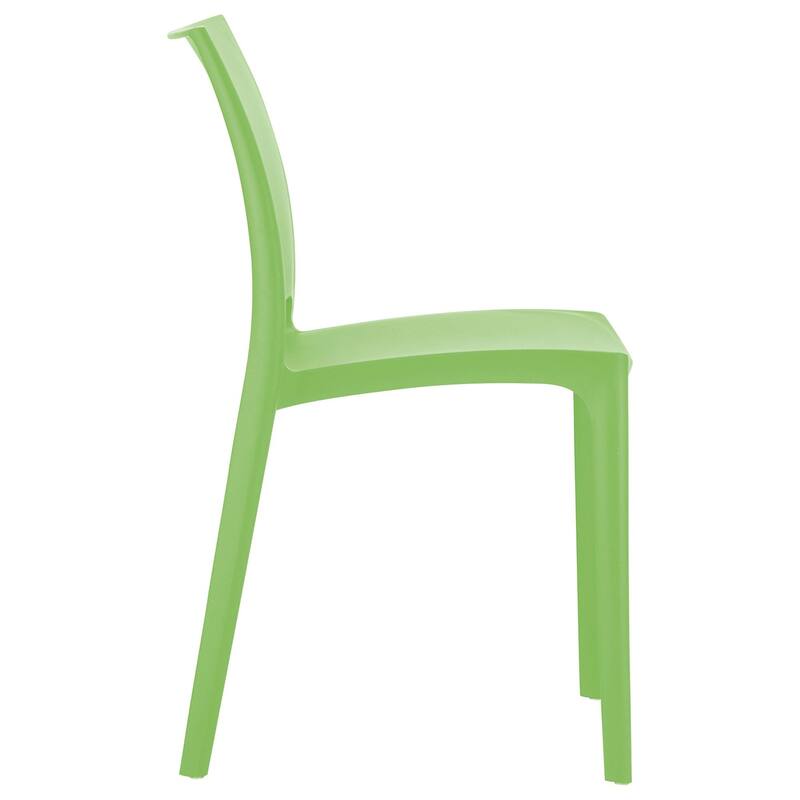 32" Green Outdoor Patio Solid Dining Chair