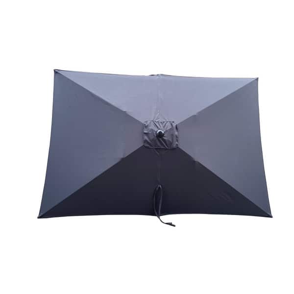 15 patio umbrella sale Ainfox 15 ft Outdoor Patio Umbrella with Base, Extra Large Umbrella with Crank