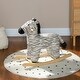 preview thumbnail 8 of 8, Cute Zebra Rocking Horse for Toddlers with Realistic Sounds, Plush Comfort, and Safe Handle Grips - 2-4 Years Old