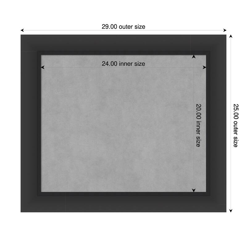 Amanti Art Sloped Black Framed - 29 x 25 in - Sloped Black
