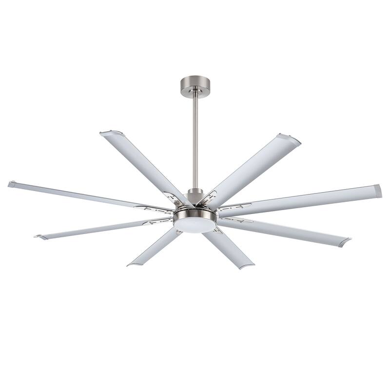 72-in Integrated LED Indoor Ceiling Fan with Light and Remote (8- Aluminum Blade)