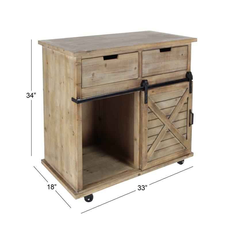 Wood Room Cabinet - Brown - Roche River Decor