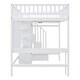 preview thumbnail 9 of 17, Full Size Wooden Loft Bed with Bookshelf,Drawers,Desk,and Wardrobe,Multifunctional Loft Bed