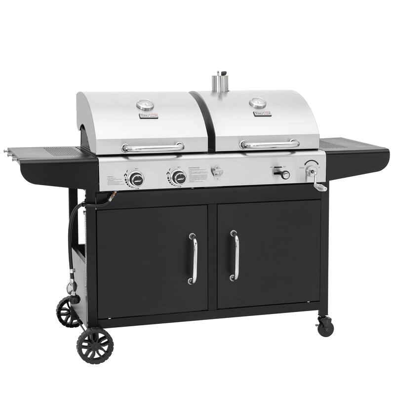 Royal Gourmet 2-Burner Gas and Charcoal Combo Grill, black