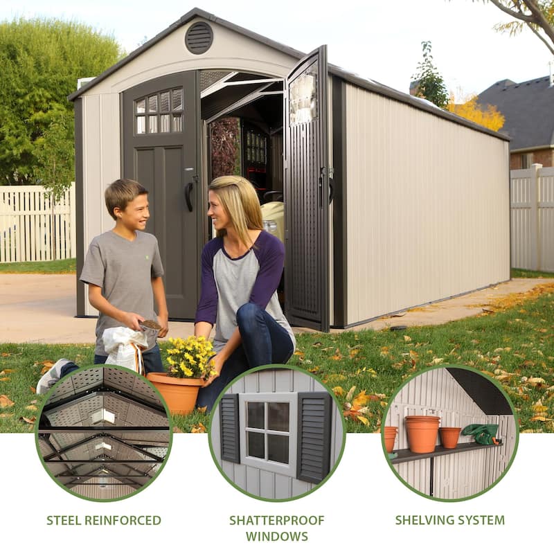 Lifetime 20 Ft. x 8 Ft. Outdoor Storage Shed - 20 x 8 Ft.
