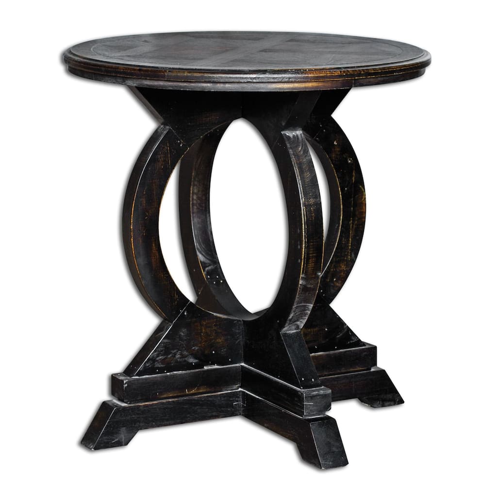 Uttermost Maiva Rounded Leg Wood Accent Table