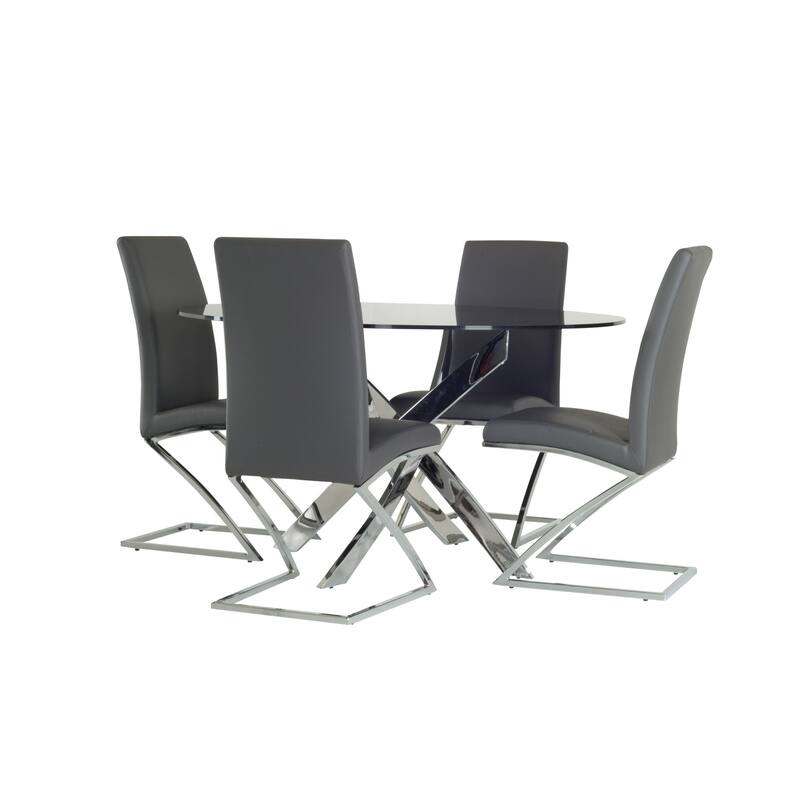 Modrest Celia Modern Round Glass Dining Table