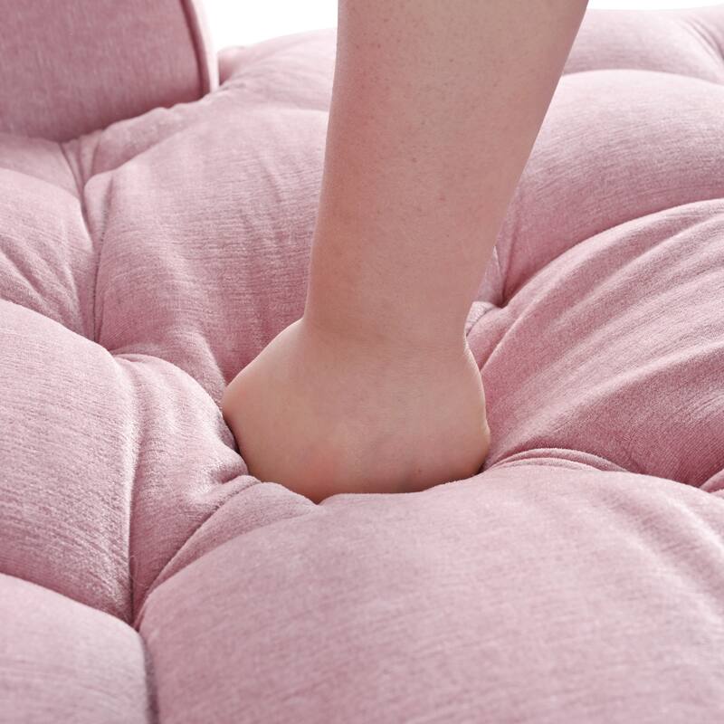 Christopher Knight Home - Modern Upholstered Chenille Fabric Sofa Bed with Tufted Seat and Detachable Pillows