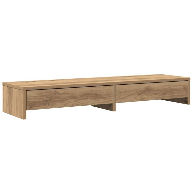 vidaXL Monitor Stand with Drawers Engineered Wood