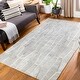 preview thumbnail 1 of 5, Areli Modern Geometric Hair-on-hide & Viscose Area Rug Grey - 10' x 14'
