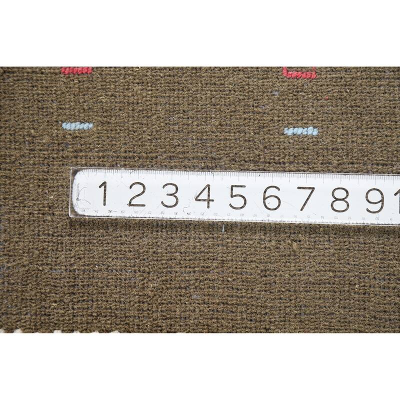 Hand Knotted Oriental 100% Wool Carpet Tribal Animal Pictorial Brown Gabbeh Area Rug - 7' 11'' X 4' 11''