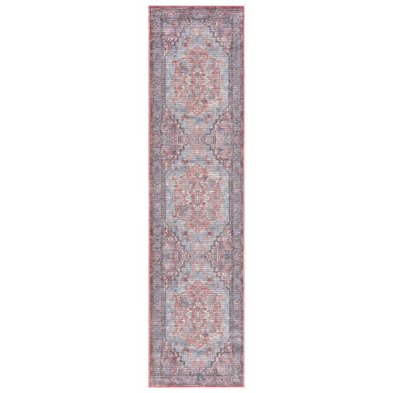 SAFAVIEH Serapi Machine Washable Slip Resistant Mai Traditional Oriental - 2' x 8' - Blue/Rust - Runner