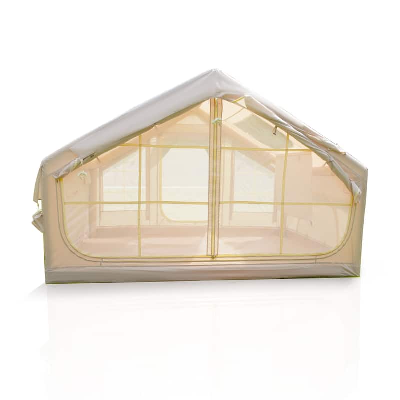 6.3m ² Inflatable Camping Tent , 4 Season Waterproof Windproof, Clear Skylight & 420D Oxford Waterproof