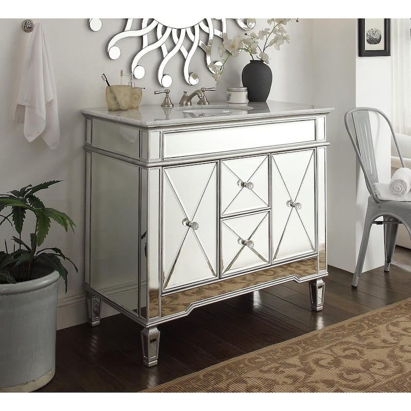 Mirrored Adelia Bathroom Sink Vanity - 40'' Inch