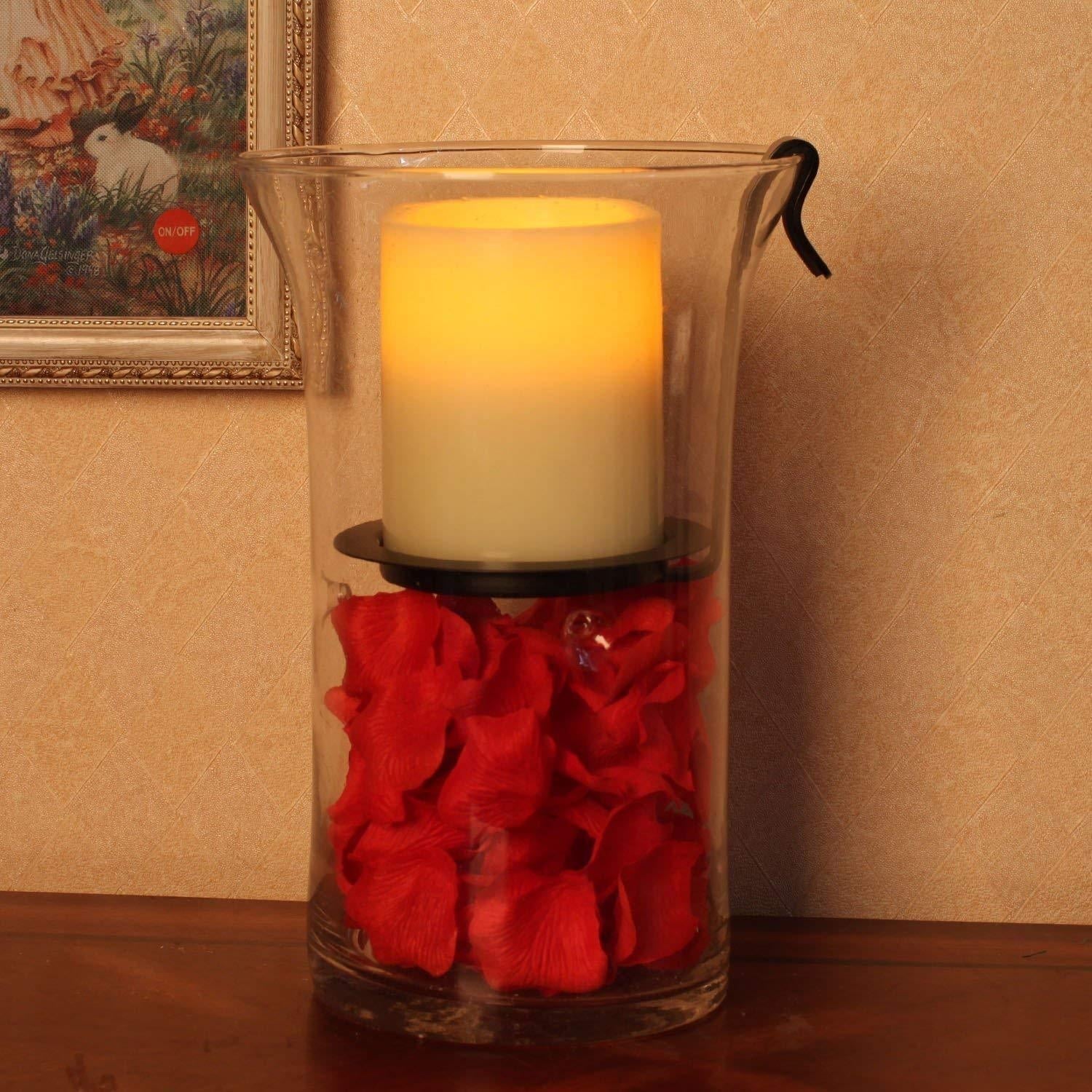 Shop Hurricane Glass Candle Holder 12x8x6 Lantern With Rustic