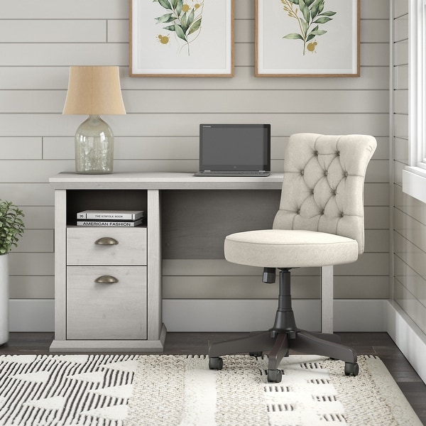Yorktown 50W Home Office Desk and Chair Set by Bush Furniture On